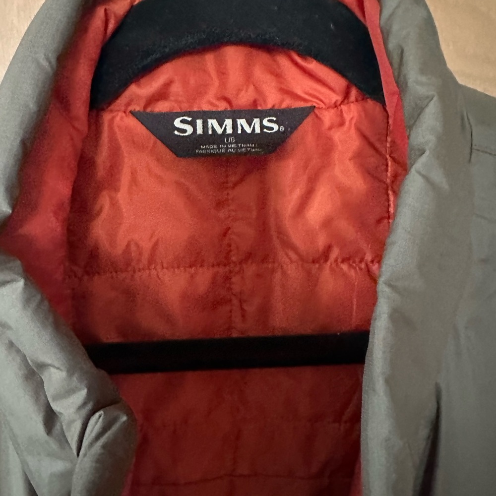 Simms Green and Orange Quilted Vest - Picture 3 of 3